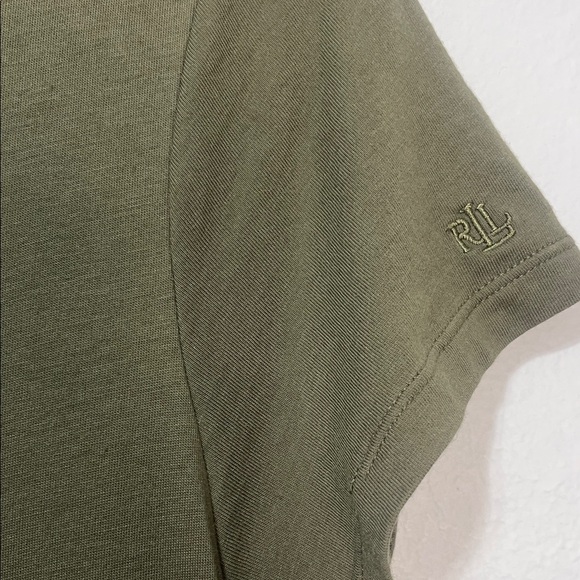 Lauren Ralph Lauren Maxi T-Shirt Dress Olive Size XL PTP 18”-20” Length 54” EUC - Picture 6 of 9